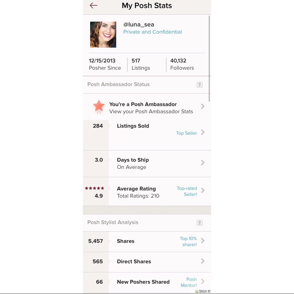 My PM Seller Statistics🥇💖🎁📬💝 🛍🏆💌 📦